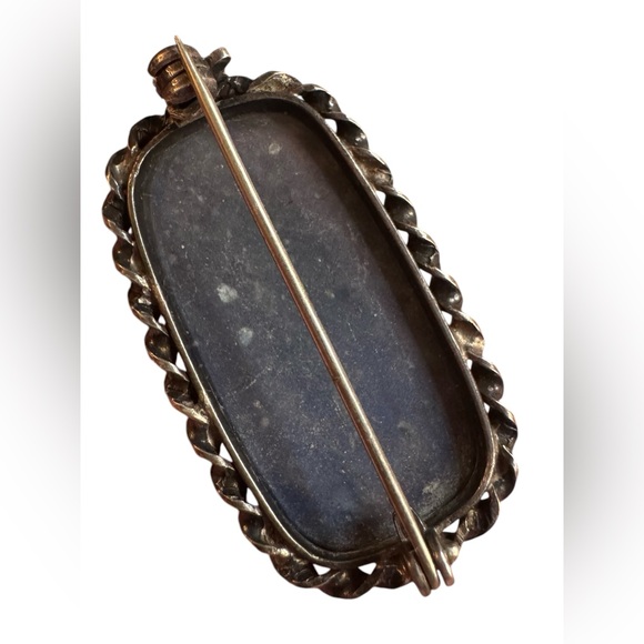Elegant antique Labradororite Scottish Brooch sterling silver 925 - Picture 5 of 5